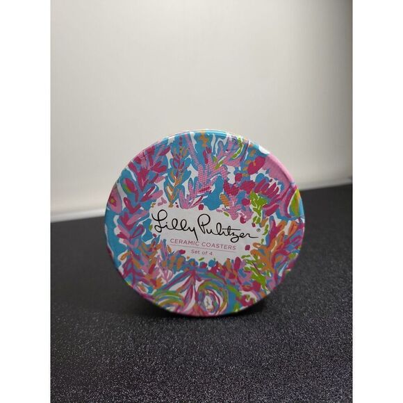 Lilly Pulitzer Ceramic Coasters Set of 4 - Picture 1 of 4